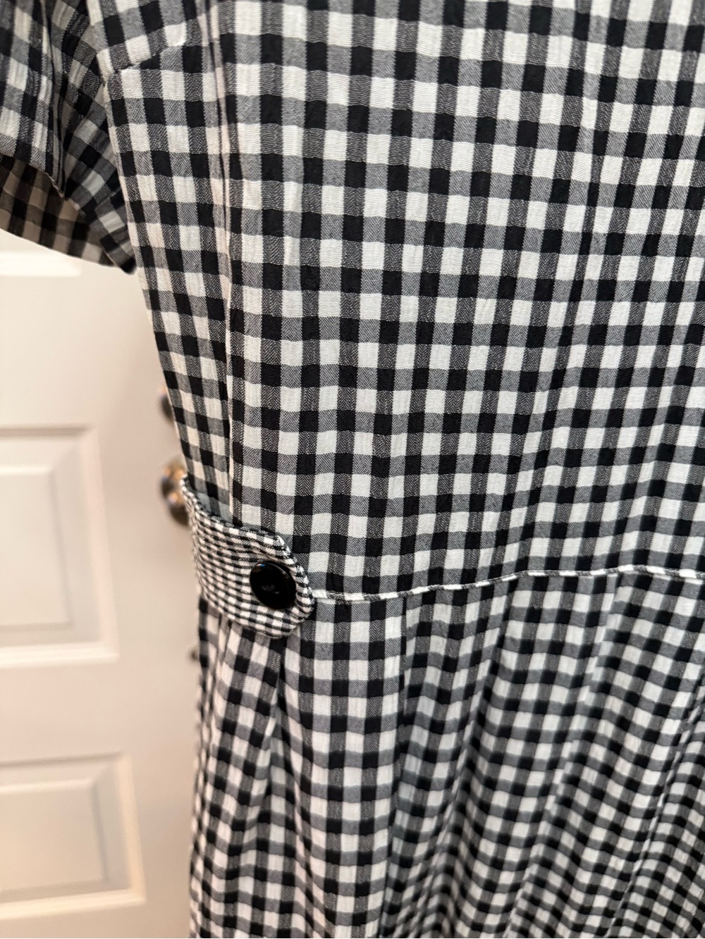 Kathie Lee Collection Black and White Gingham Maxi Dress - Picture 3 of 6